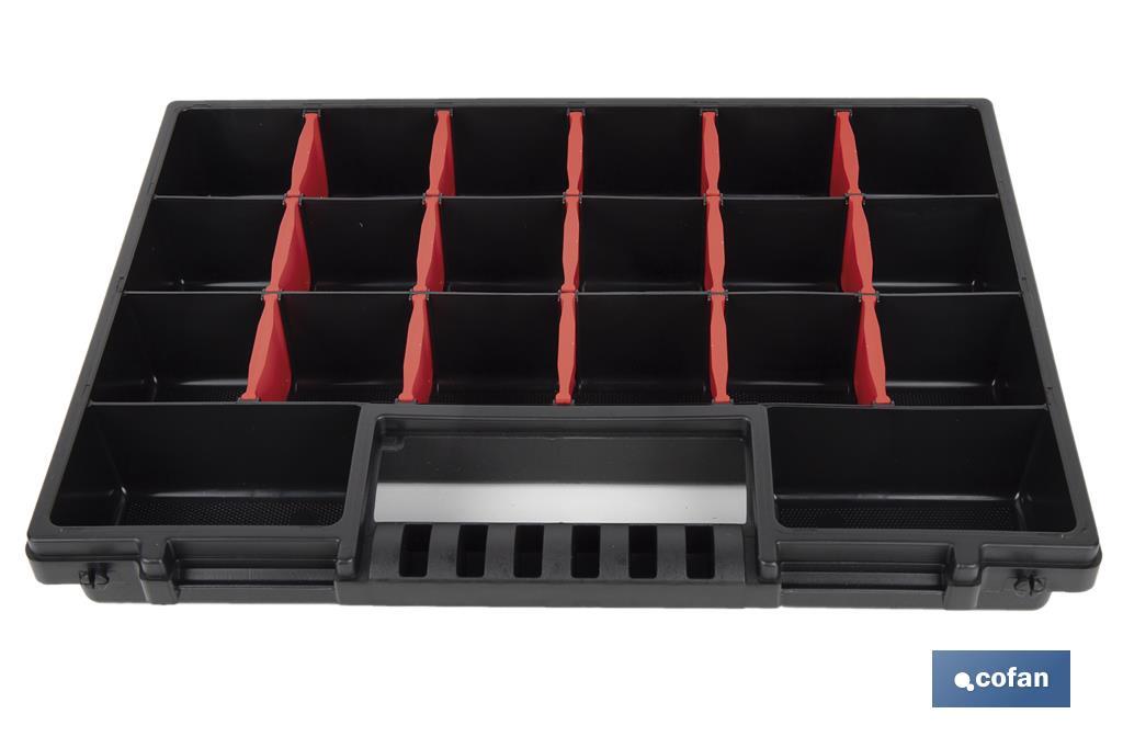 ESTUCHE ORGANIZADOR 20 COMPARTIMENTOS 344 X 249 X 50 MM