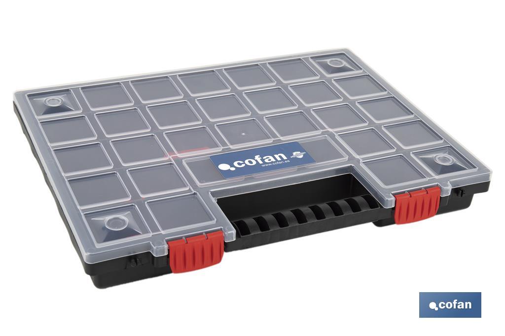 ESTUCHE ORGANIZADOR 32 COMPARTIMENTOS 399 X 303 X 50 MM