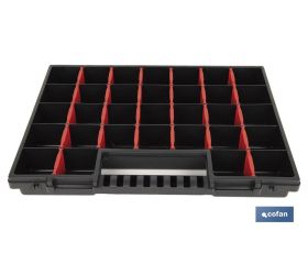 ESTUCHE ORGANIZADOR 32 COMPARTIMENTOS 399 X 303 X 50 MM