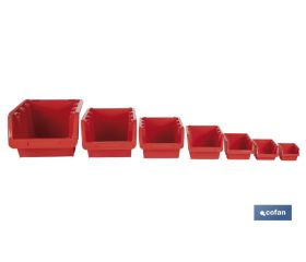 Gaveta Roja Apilable | Fácil acceso a los productos | Varias medidas y capacidades