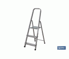 ESCALERA ALUMINIO 3 PELDAÑOS Y 0,65 M ALTURA ÚTIL