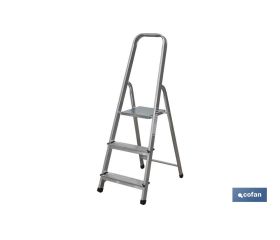 ESCALERA ALUMINIO 3 PELDAÑOS Y 0,65 M ALTURA ÚTIL