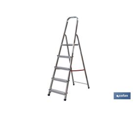 ESCALERA ALUMINIO 5 PELDAÑOS Y 1,13 M ALTURA ÚTIL