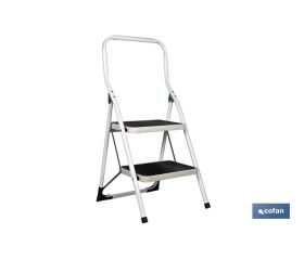Escalera plegable para uso doméstico | Con 2 o 3 peldaños | Fabricada en acero