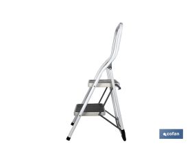 ESCALERA DOMÉSTICA ACERO 2 PELDAÑOS ALTURA 46 CM