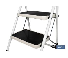ESCALERA DOMÉSTICA ACERO 2 PELDAÑOS ALTURA 46 CM