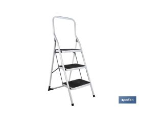 ESCALERA DOMÉSTICA ACERO 3 PELDAÑOS ALTURA 70 CM