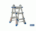 Escalera Plus Multiposición fabricada en Aluminio | Con diferentes medidas y peldaños | Normativa EN 131 y 150 kilos