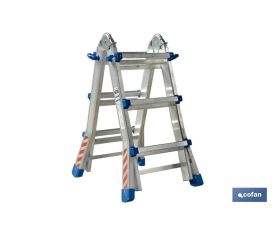 Escalera Plus Multiposición fabricada en Aluminio | Con diferentes medidas y peldaños | Normativa EN 131 y 150 kilos