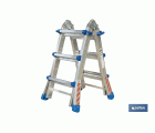 ESCALERA PLUS ALUMINIO MULTIPOSICIÓN 4 x 3 PELDAÑOS Y 2,83 M