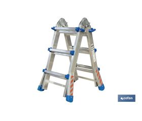 ESCALERA PLUS ALUMINIO MULTIPOSICIÓN 4 x 3 PELDAÑOS Y 2,83 M