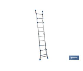 ESCALERA PLUS ALUMINIO MULTIPOSICIÓN 4 x 3 PELDAÑOS Y 2,83 M