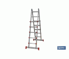 ESCALERA ALUMINIO MULTIPOSICIÓN 4 x 4 PELDAÑOS Y 3,83 M