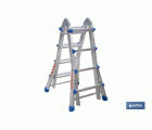 ESCALERA PLUS ALUMINIO MULTIPOSICIÓN 4 x 4 PELDAÑOS Y 3,83 M