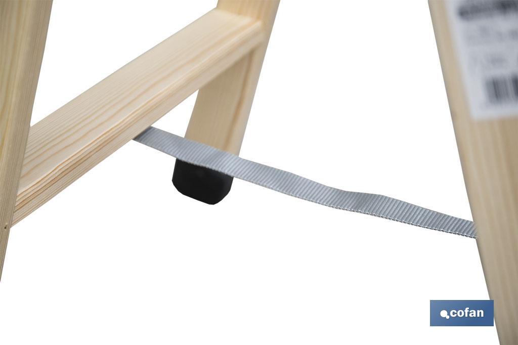 ESCALERA MADERA DOBLE 3 PELDAÑOS 0,75 M