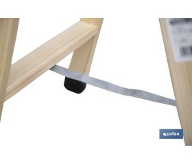 ESCALERA MADERA DOBLE 3 PELDAÑOS 0,75 M