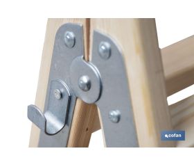 ESCALERA MADERA DOBLE 4 PELDAÑOS 1,00 M