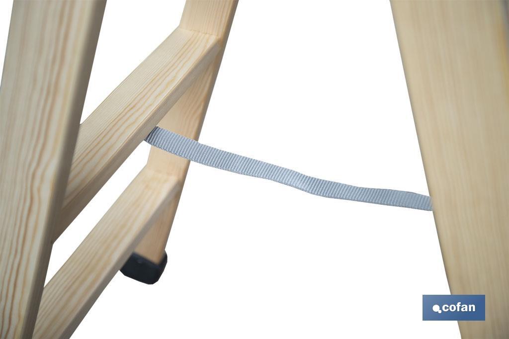 ESCALERA MADERA DOBLE 4 PELDAÑOS 1,00 M