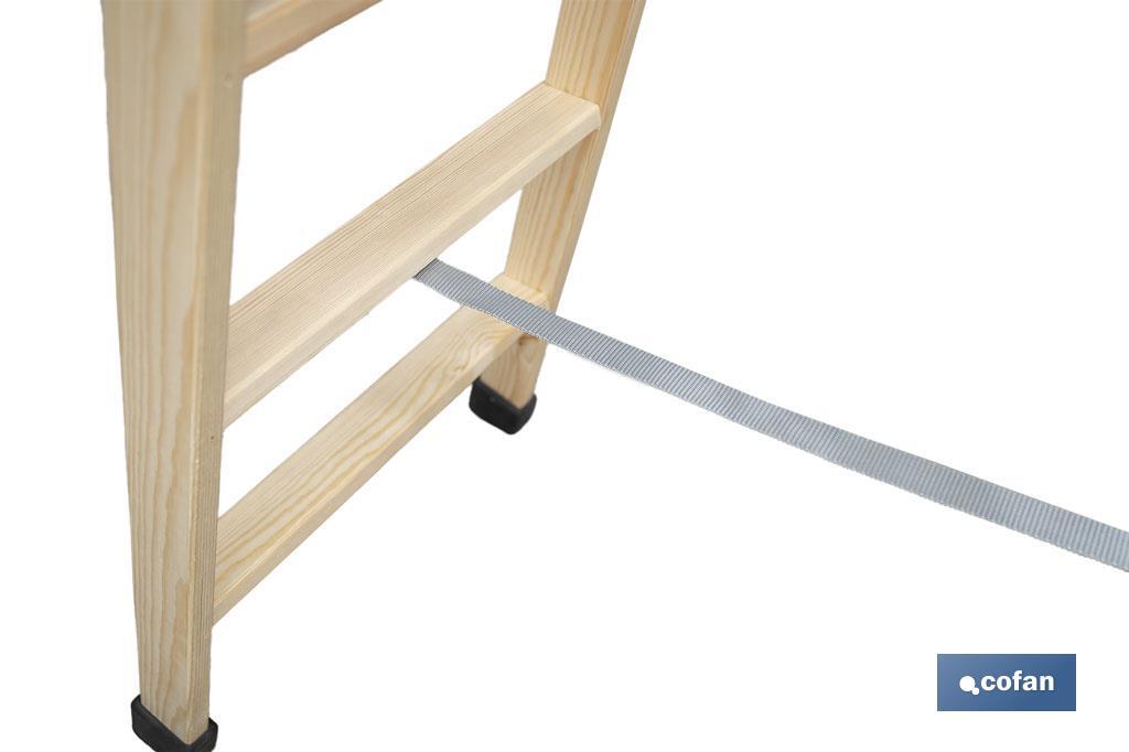 ESCALERA MADERA DOBLE 5 PELDAÑOS 1,25 M