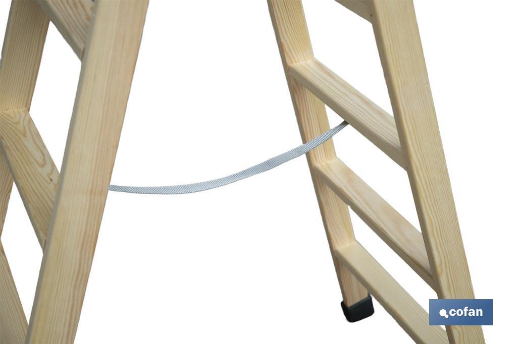 ESCALERA MADERA DOBLE 6 PELDAÑOS 1,50 M