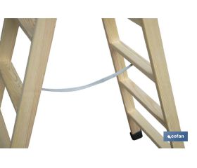 ESCALERA MADERA DOBLE 6 PELDAÑOS 1,50 M