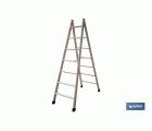 ESCALERA MADERA DOBLE 7 PELDAÑOS 1,75 M
