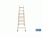 ESCALERA MADERA DOBLE 7 PELDAÑOS 1,75 M