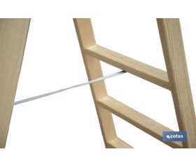 ESCALERA MADERA DOBLE 9 PELDAÑOS 2,40 M