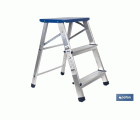 Taburete plegable de 3 peldaños | Material: aluminio | Carga máxima de 150 kilos