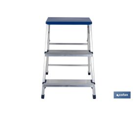 TABURETE ALUMINIO 3 PELDAÑOS Y 0,67 M ALTURA