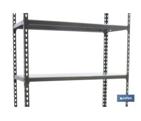 ESTANTERÍA ANTRACITA 5 BALDAS DE ACERO GALVANIZADO 1800 X 900 X 400 MM