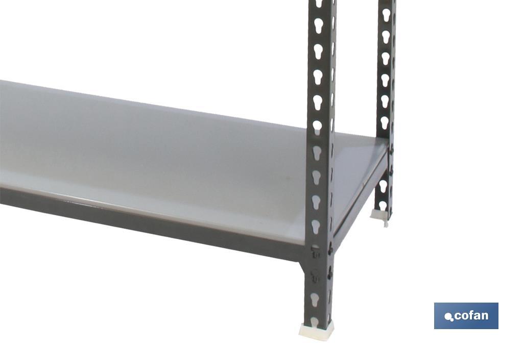 ESTANTERÍA ANTRACITA 5 BALDAS DE ACERO GALVANIZADO 1800 X 900 X 400 MM