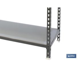 ESTANTERÍA ANTRACITA 5 BALDAS DE ACERO GALVANIZADO 1800 X 900 X 400 MM