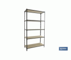 ESTANTERÍA ANTRACITA 5 BALDAS DE MADERA 1800 X 900 X 400 MM