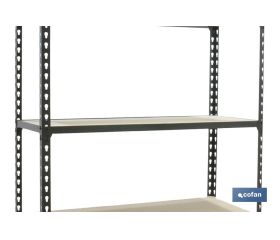 ESTANTERÍA ANTRACITA 5 BALDAS DE MADERA 1800 X 900 X 400 MM