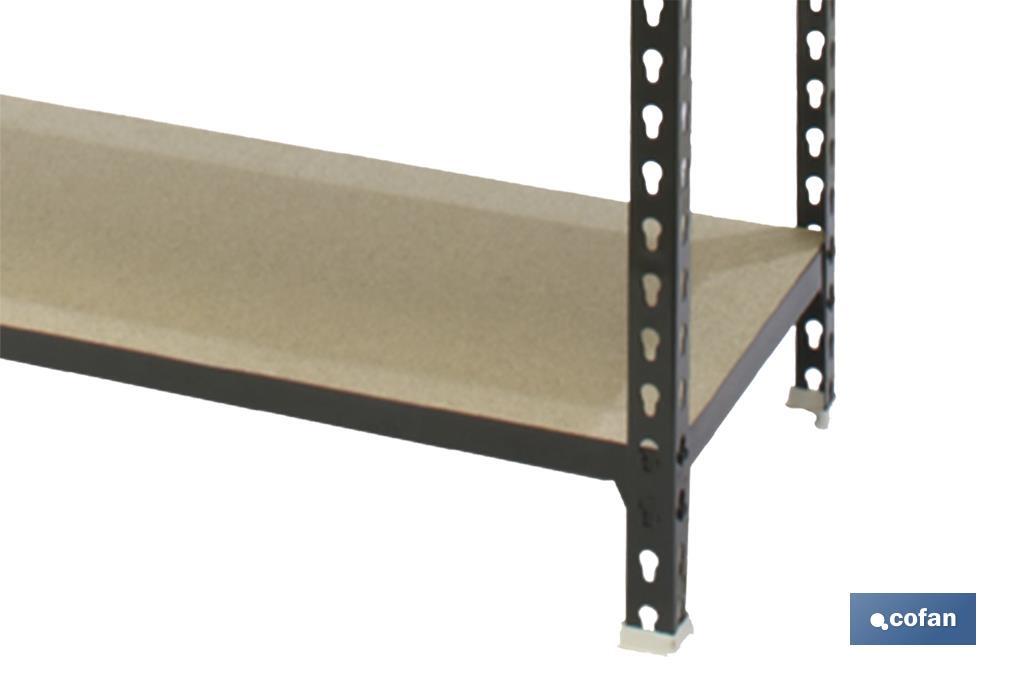 ESTANTERÍA ANTRACITA 5 BALDAS DE MADERA 1800 X 900 X 400 MM