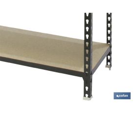 ESTANTERÍA ANTRACITA 5 BALDAS DE MADERA 1800 X 900 X 400 MM