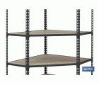 ESTANTERÍA ANTRACITA RINCONERA 5 BALDAS DE MADERA 1800 X 900 X 400 MM
