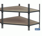 ESTANTERÍA ANTRACITA RINCONERA 5 BALDAS DE MADERA 1800 X 900 X 400 MM