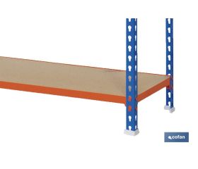ESTANTERÍA AZUL/NARANJA 5 BALDAS DE MADERA 2000 X 1000 X 500 MM