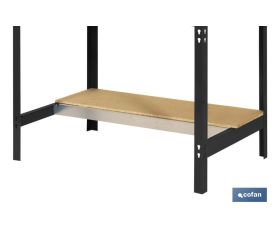 BANCO DE TRABAJO CON PANEL ANTRACITA MADERA L-910 MM