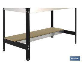 BANCO DE TRABAJO CON CAJÓN Y PANEL ANTRACITA MADERA L-1210 MM