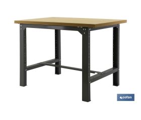 BANCO DE TRABAJO MADERA ANTRACITA L-1200 MM