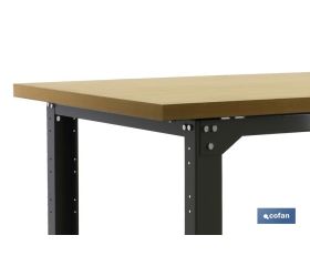 BANCO DE TRABAJO MADERA ANTRACITA L-1800 MM
