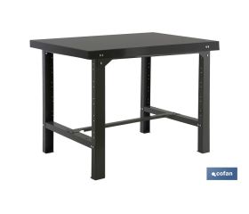 BANCO DE TRABAJO ANTRACITA DE ACERO L-1200 MM