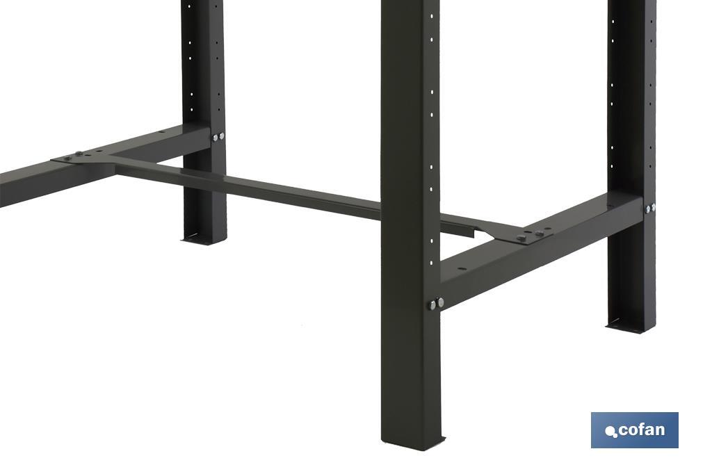 BANCO DE TRABAJO ANTRACITA DE ACERO L-1200 MM