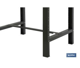 BANCO DE TRABAJO ANTRACITA DE ACERO L-1200 MM