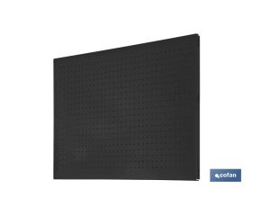 Panel de herramientas perforado | Tablero de acero | Incluye 8 ganchos y material de fijación | Disponible en diferentes medidas