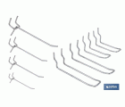 Set de 8 ganchos dobles | Adecuado para panel de herramientas perforado | Material: acero zincado