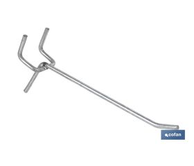 SET 8 GANCHOS DOBLES PARA PANEL DE HERRAMIENTAS